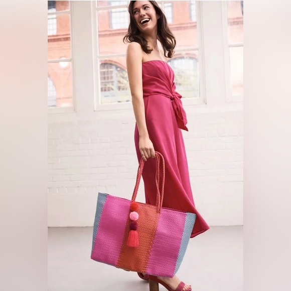 MAEVE | Anthropologie strapless Brin jumpsuit Fuschia | 2 - Picture 1 of 10